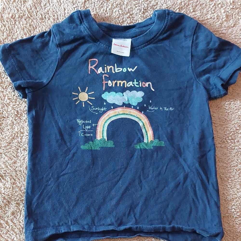 Rainbow Formation Kids T-Shirt - Blue